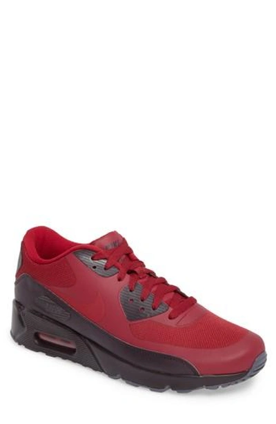 Shop Nike Air Max 90 Ultra 2.0 Essential Sneaker In Noble Red/port Wine/solar Red
