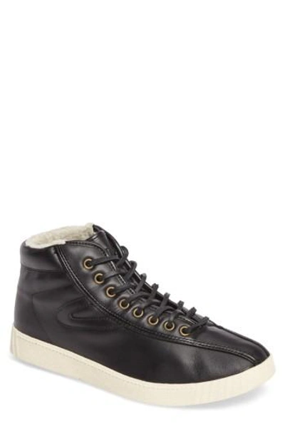 Shop Tretorn Nylite Hi 2 Sneaker In Black Leather