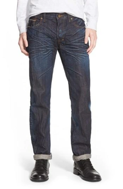 Shop Prps 'barracuda' Straight Leg Selvedge Jeans In 6 Month Wash