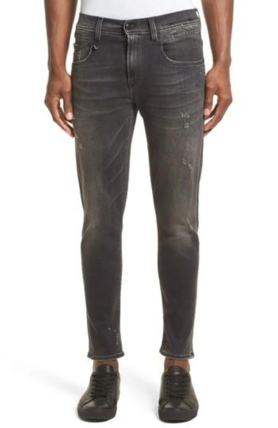 Shop R13 Boy Paint Splattered Jeans In Black