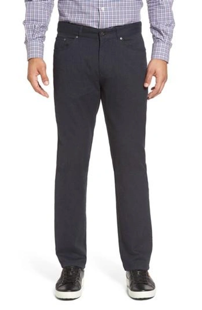 Shop Peter Millar Mountainside Flannel Five-pocket Pants In Navy