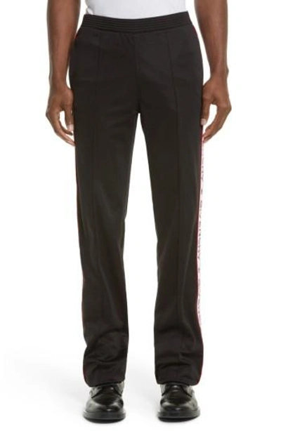 Shop Givenchy Logo Stripe Track Pants In Black