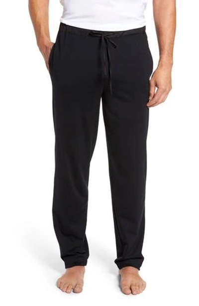 Shop Hanro Night & Day Knit Lounge Pants In Black