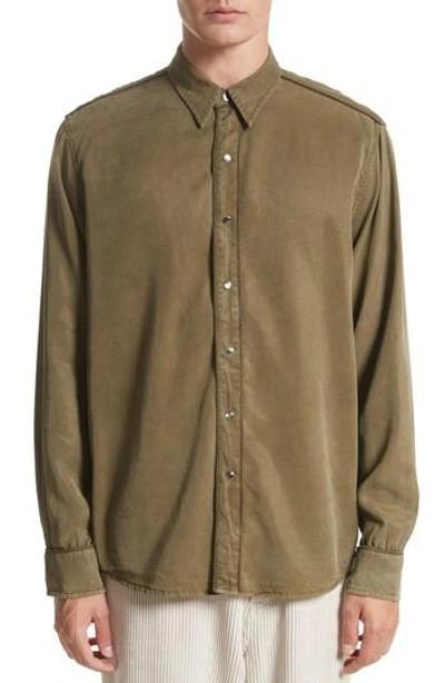 Shop Our Legacy Lyocell Western Shirt In Green