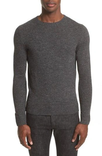 Shop Apc Pull Salford Speckled Crewneck Sweater In Anthracite Chine