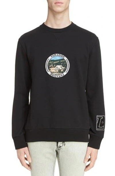 Shop Lanvin Paradise Patch Sweatshirt In Black