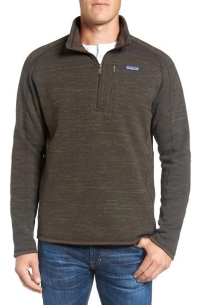 Shop Patagonia Better Sweater Quarter Zip Pullover In Dark Walnut
