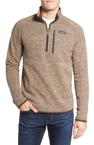Shop Patagonia Better Sweater Quarter Zip Pullover In Pale Khaki
