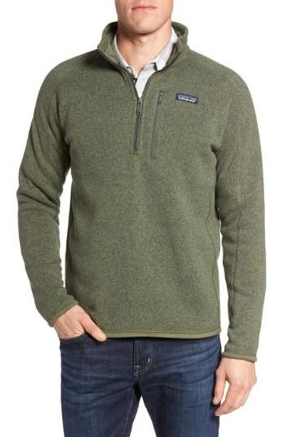 Shop Patagonia 'better Sweater' Quarter Zip Pullover In Industrial Green