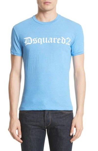 Shop Dsquared2 Dquared2 Cotton T-shirt In Bluette