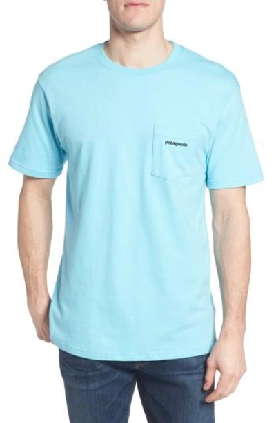 Shop Patagonia P-6 Logo Graphic T-shirt In Cuban Blue