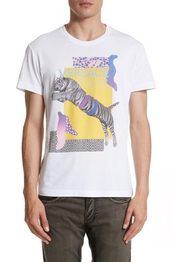 versace jeans tiger logo t shirt