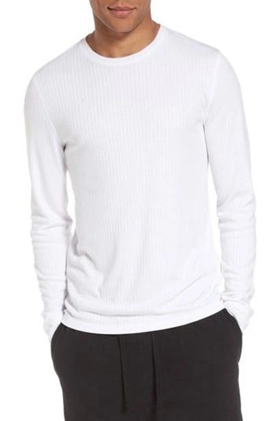 Shop Vince Ribbed Pullover In Optic White