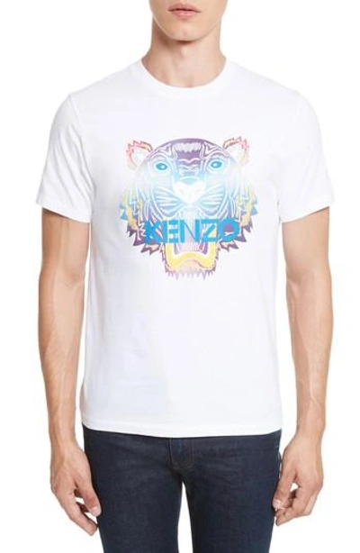 Shop Kenzo Rainbow Tiger Graphic T-shirt In White