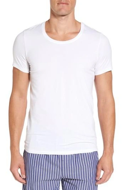 Shop Hanro Cotton Superior Crewneck T-shirt In White