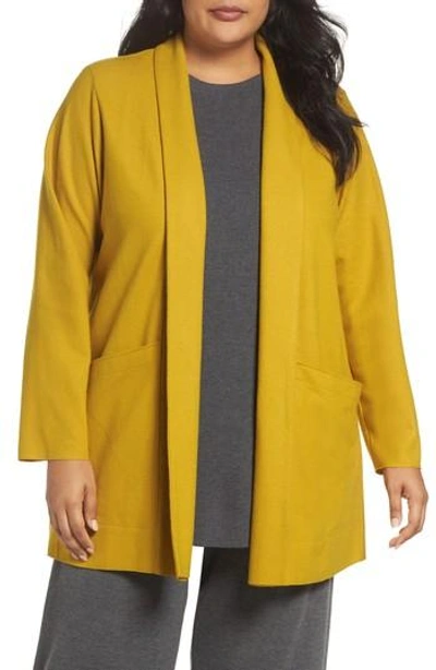 Shop Eileen Fisher Boiled Wool Jacket In Mused