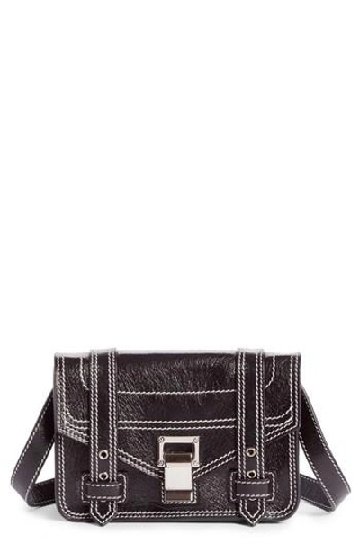 Shop Proenza Schouler Mini Ps1 Leather Crossbody Bag - Black