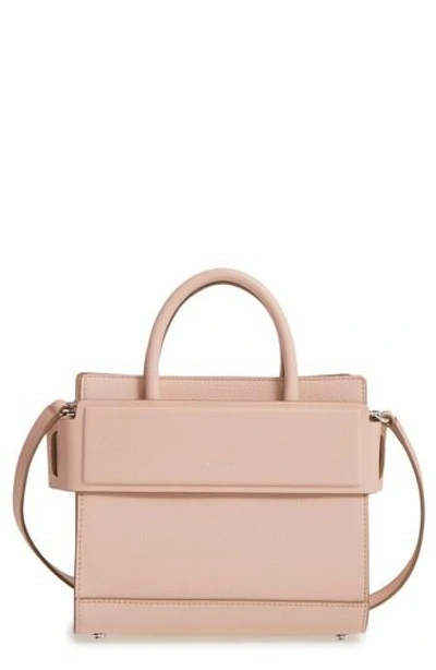 Shop Givenchy Mini Horizon Grained Calfskin Leather Tote - Pink In Nude Pink