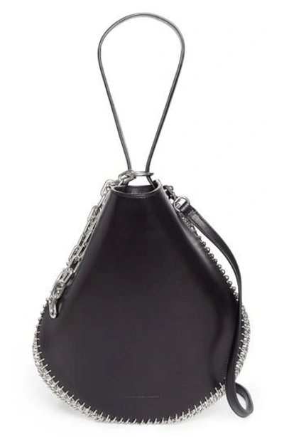 Shop Alexander Wang Roxy Studded Leather Hobo Bag - Black
