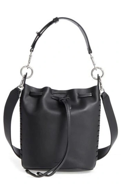 allsaints ray leather bucket bag