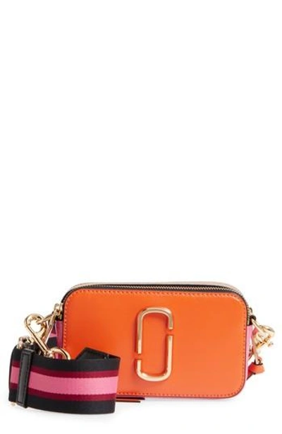 Shop Marc Jacobs Snapshot Crossbody Bag In New Orange Multi