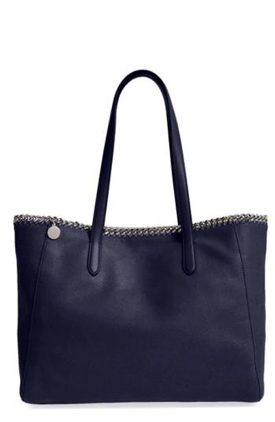 Shop Stella Mccartney 'falabella - Shaggy Deer' Faux Leather Tote - Blue In Navy