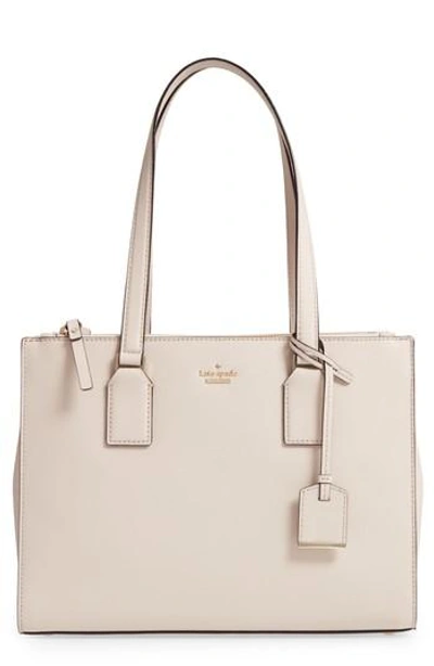 Shop Kate Spade Cameron Street - Small Jensen Leather Tote - Ivory In Tusk