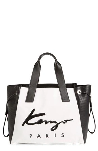 Shop Kenzo Signature Large Tote - White