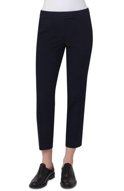 Shop Akris Punto Wool Blend Seersucker Pants In Navy