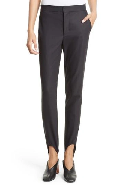 Shop Helmut Lang Stirrup Pants In Black