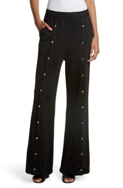 Shop Alexander Wang T French Terry Wide Leg Pants In Black