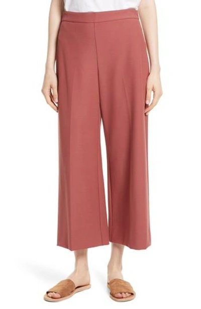 Shop Rebecca Taylor Stretch Suiting Crop Pants In Lipstick