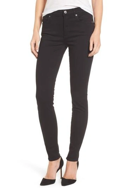 Shop Agolde Sophie High Waist Skinny Jeans In Jet