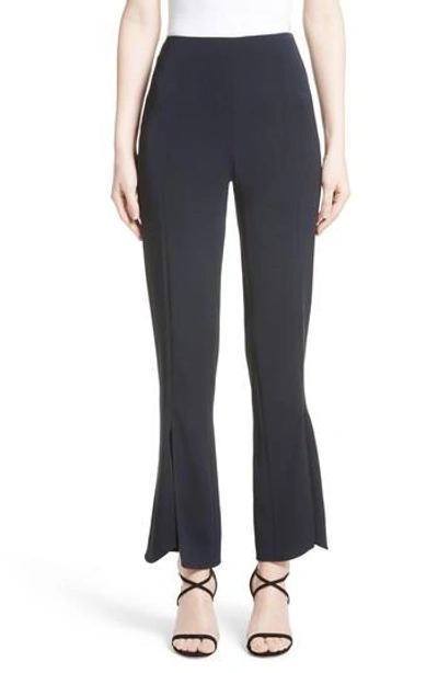 Shop Cushnie Et Ochs Slit Hem Crop Pants In Midnight