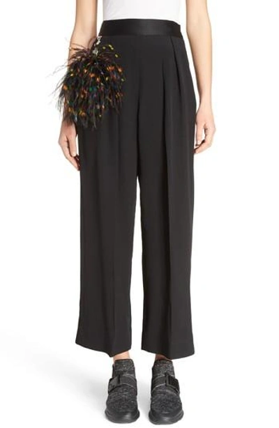 Shop Christopher Kane Wide Leg Pants In Black