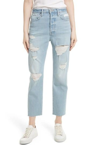 Shop Frame Le Original Raw Edge High Waist Jeans In Harrah