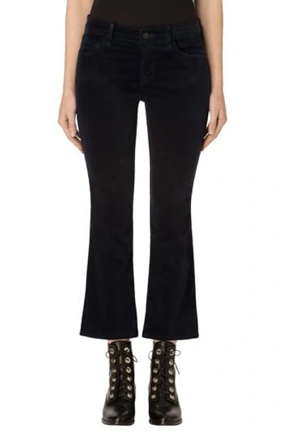 Shop J Brand Selena Crop Bootcut Jeans In Dark Iris