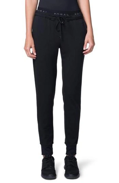 Shop Koral Station French Terry Pants In Black