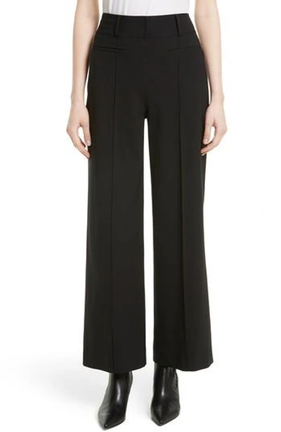 Shop Diane Von Furstenberg High Waist Wide Leg Pants In Black
