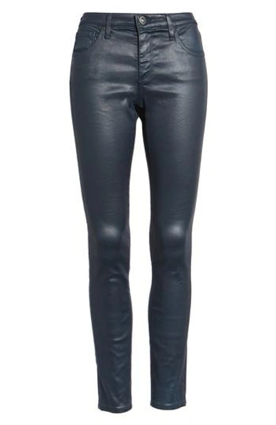 Shop Ag The Legging Ankle Jeans In Leatherette Midnight Shadow