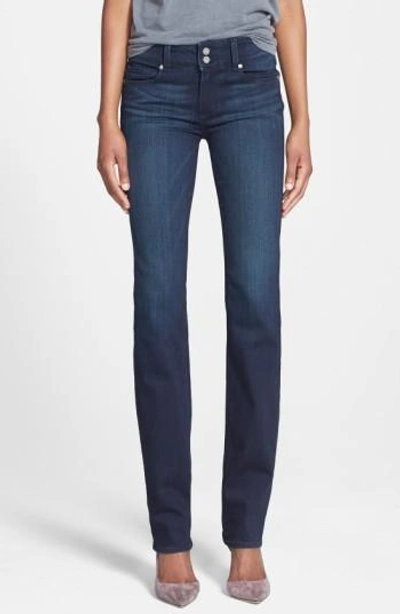 Shop Paige Denim 'transcend - Hidden Hills' High Rise Straight Leg Jeans In Midlake