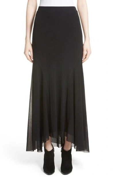 Shop Fuzzi Tulle High/low Maxi Skirt In Nero