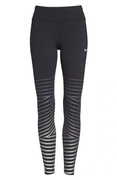 Shop Nike Power Epic Lux Flash Running Tights In Black/ Anthracite