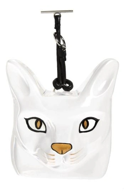 Shop Loewe Cat Face Bag Charm In Transparent