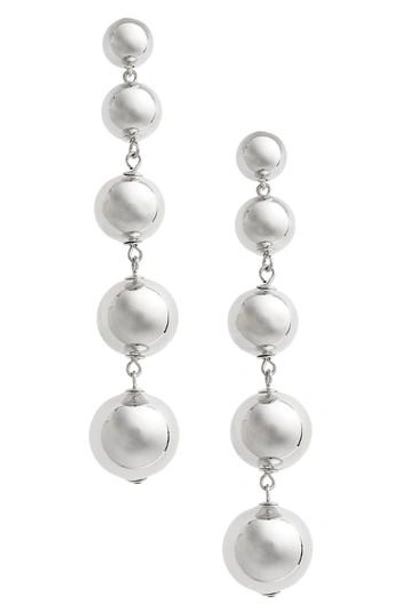 Shop Kate Spade Linear Statement Earrings In Silver