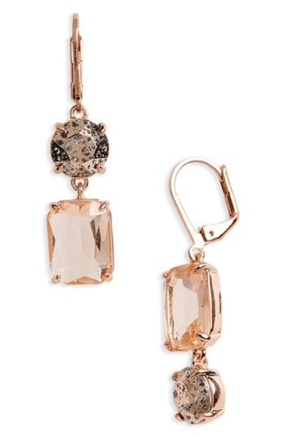 Shop Kate Spade Shine On Mismatched Drop Earrings In Rose Patina