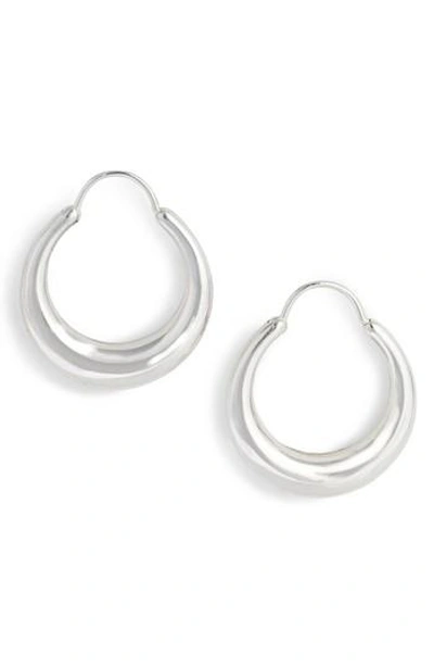 Shop All Blues Large Snake Polished Silver Earrings In Ps Polished Silver
