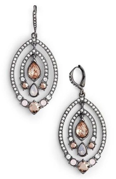 Shop Jenny Packham Orbiting Drop Earrings In Blush/ Crystal