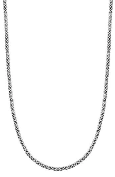 Shop Lagos Sterling Silver Caviar 3mm Rope Necklace