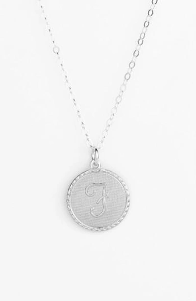 Shop Moon And Lola 'dalton' Initial Pendant Necklace In Silver